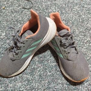 Adidas Gray and Teal Running Shoes